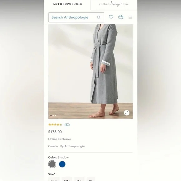 COYUCHI X ANTHROPOLOGIE UNISEX ROBE - Picture 5 of 10